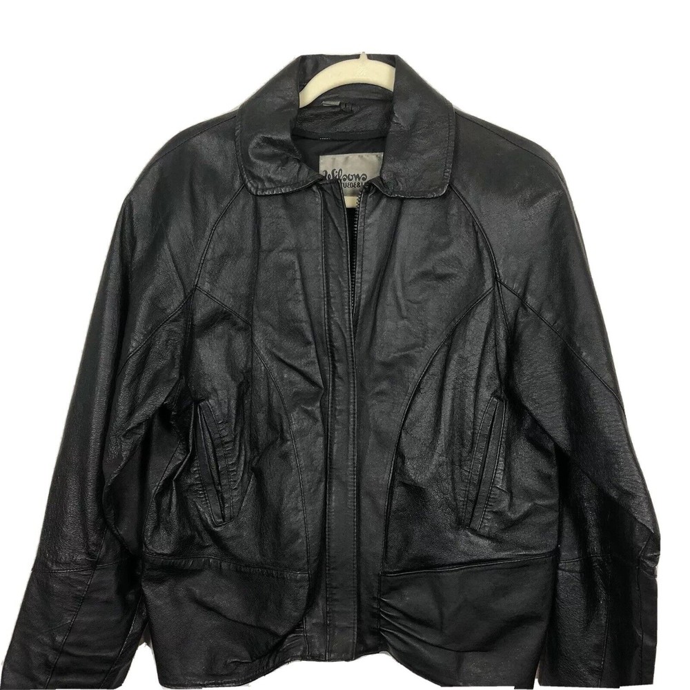 WILSONS‎ womens Leather jacket Size M Black Wilsons Suede & Leather